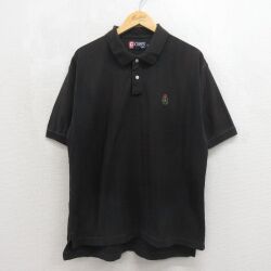 ラルフローレン 90s 半袖ポロシャツ ワンポイントロゴ ブラック XL | 古着