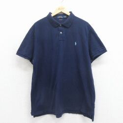 ラルフローレン 半袖ポロシャツ ワンポイントロゴ ネイビー XL | 古着