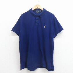 ラルフローレン 半袖ポロシャツ ワンポイントロゴ ネイビー XL | 古着