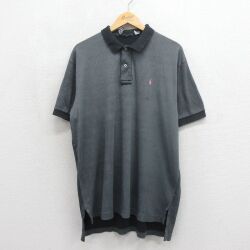 ラルフローレン 90s 半袖ポロシャツ ワンポイントロゴ グレー XL | 古着