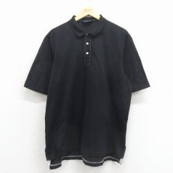 XL★古着 ラルフローレン ポロゴルフ 半袖 ブランド ポロ シャツ メンズ 90年代 90s 鹿の子 大きいサイズ コットン ブラック【spe】 26may29