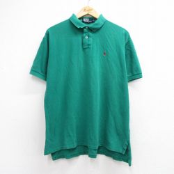 ラルフローレン 90s 半袖ポロシャツ ワンポイントロゴ グリーン メンズXL相当 | 古着