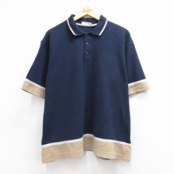 エアロポステール 90s 半袖ポロシャツ ネイビー メンズXL相当 | 古着