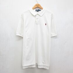 ラルフローレン 90s 半袖ポロシャツ ワンポイントロゴ ホワイト メンズXL相当 | 古着