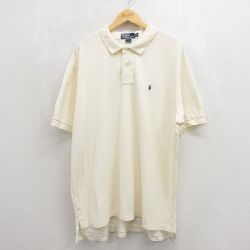 ラルフローレン 90s 半袖ポロシャツ ワンポイントロゴ ベージュ メンズXL相当 | 古着