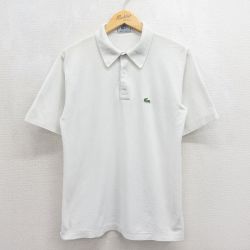 ラコステ 90s 半袖ポロシャツ ワンポイントロゴ ホワイト メンズM相当 | 古着