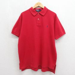 ラルフローレン 90s 半袖ポロシャツ ワンポイントロゴ レッド メンズXL相当 | 古着