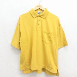 XL★古着 ギャップ GAP 半袖 ブランド ポロ シャツ メンズ 90年代 90s コットン イエロー【spe】 26jun24