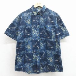 TRADERBAY 00s 半袖シャツ ヨット ネイビー L | 古着