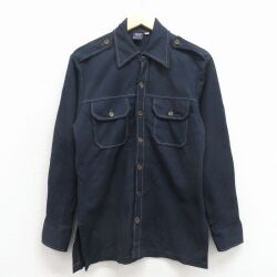 【20%OFF】80s 長袖シャツジャケット ネイビー S | 古着