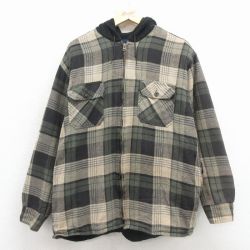 【20%OFF】ピューリタン 00s 長袖フランネルシャツ 内側フリース グリーンチェック XL | 古着