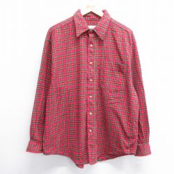 【50%OFF】XL★古着 エディーバウアー 長袖 フランネル シャツ メンズ 00年代 00s 大きいサイズ コットン 赤他 レッド タータンチェック 【spe】 24nov27 中古 トップス
