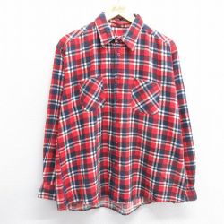 【50%OFF】XL★古着 コールマン 長袖 フランネル シャツ メンズ 大きいサイズ コットン 赤他 レッド チェック 24dec07 中古 トップス