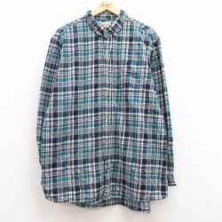 【50%OFF】XL★古着 レッドヘッド 長袖 フランネル シャツ メンズ 大きいサイズ コットン ボタンダウン グレー他 チェック 25jan20 中古 トップス