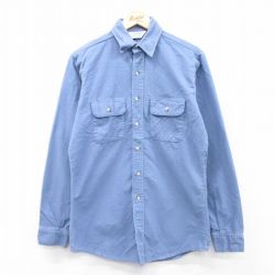【20%OFF】M★古着 ファイブブラザー 長袖 ヘビー フランネル シャツ メンズ 80年代 80s USA製 薄紺 ネイビー 25jan21 中古 トップス