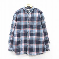 【20%OFF】XL★古着 レッドヘッド 長袖 フランネル シャツ メンズ コットン 紺他 ネイビー チェック 25feb07 中古 トップス