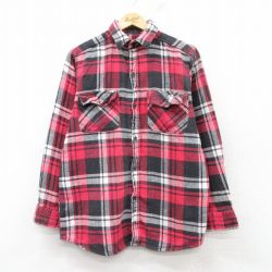 コールマン 長袖フランネルシャツ レッドチェック M | 古着