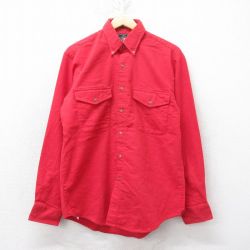 00s 長袖フランネルシャツ レッド M | 古着