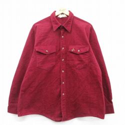 【50%OFF】XL★古着 ダックスバック 長袖 ヘビー フランネル シャツ メンズ 80年代 80s 鳥 大きいサイズ コットン エンジ 25mar12 中古 トップス