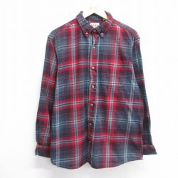 L★古着 レッドヘッド 長袖 ヘビー フランネル シャツ メンズ コットン ボタンダウン 赤他 レッド 25mar21 中古 トップス