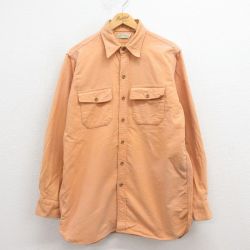 エルエルビーン 70s 長袖フランネルシャツ オレンジ L | 古着