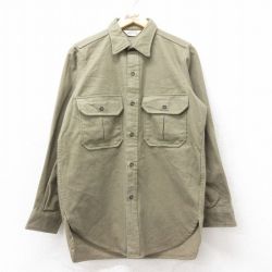 L★古着 カベラス 長袖 ヘビー フランネル シャツ メンズ 80年代 80s 緑系 グリーン 【spe】 25sep09 中古 トップス