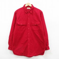 【50%OFF】エルエルビーン 80s 長袖フランネルシャツ レッド L | 古着