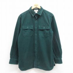 【50%OFF】エルエルビーン 00s 長袖フランネルシャツ グリーン L | 古着