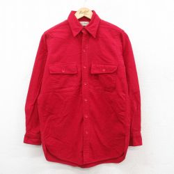 【50%OFF】エルエルビーン 80s 長袖フランネルシャツ レッド M | 古着