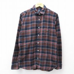 L★古着 ギャップ GAP 長袖 フランネル シャツ メンズ コットン 茶他 チェック 25nov11