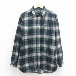 M★古着 ペンドルトン 長袖 ウール シャツ メンズ 80年代 80s USA製 緑他 チェック【spe】 26jan07
