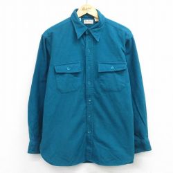 XL★古着 エルエルビーン 長袖 ヘビー フランネル シャツ メンズ 80年代 80s コットン 緑系 26feb04