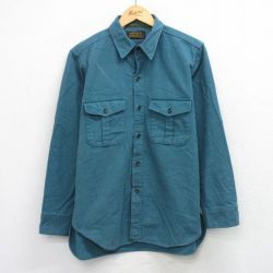 XL★古着 エディーバウアー 長袖 ヘビー フランネル シャツ メンズ 90年代 90s USA製 緑 26feb04