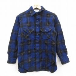 【20%OFF】ウールリッチ 80s 長袖シャツ ネイビーチェック S | 古着