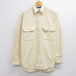 ノーティカ 90s 長袖フランネルシャツ ワンポイントロゴ イエロー XL | 古着