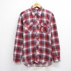 【20%OFF】90s 長袖フランネルシャツ レッドチェック XL | 古着