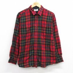 【20%OFF】REI 90s 長袖シャツ タータン レッド L | 古着