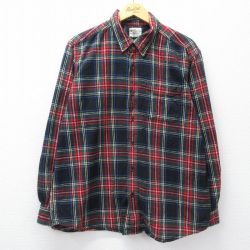 【20%OFF】エルエルビーン 00s 長袖フランネルシャツ タータンチェック グリーン XL | 古着