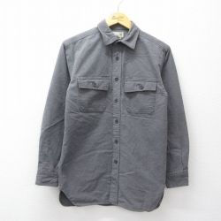 M★古着 エルエルビーン 長袖 ヘビー フランネル シャツ メンズ 00年代 00s グレー 26apr21