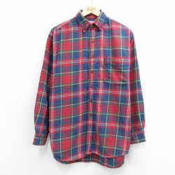 アバクロンビー 90s 長袖フランネルシャツ チェック レッド XL | 古着