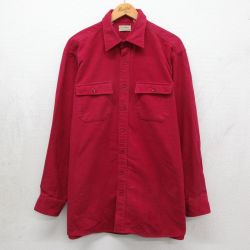 エルエルビーン 80s 長袖フランネルシャツ シャモアクロス バーガンディ XL | 古着