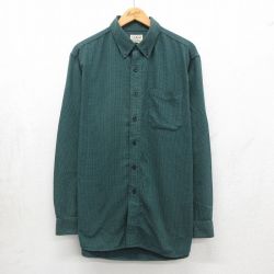 エルエルビーン 00s 長袖シャツ 千鳥格子 グリーン XL | 古着