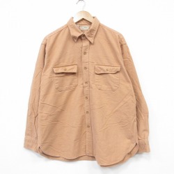 【20%OFF】エルエルビーン 80s 長袖フランネルシャツ シャモアクロス オレンジ XL | 古着