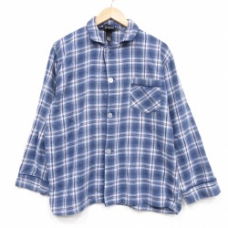 【20%OFF】長袖フランネルシャツ ネイビーチェック L | 古着