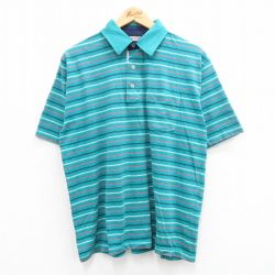 マンハッタン 90s 半袖ポロシャツ グリーン XL | 古着