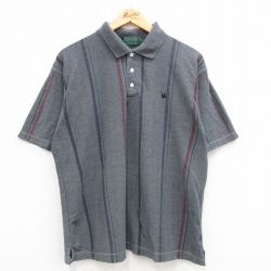 90s 半袖ポロシャツ ワンポイントロゴ グレー XL | 古着