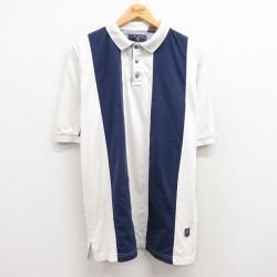 【50%OFF】XL★古着 半袖 ポロ シャツ メンズ 00年代 00s 鹿の子 コットン 白他 ホワイト 24apr03 中古 トップス