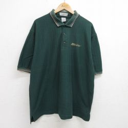 【50%OFF】XL★古着 マンシングウェア 半袖 ポロ シャツ メンズ 90年代 90s ENTEX 大きいサイズ コットン USA製 緑他 グリーン 24jun03 中古 トップス