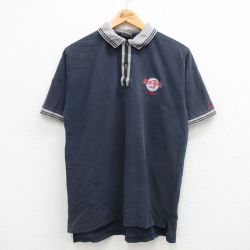 【50%OFF】ハードロックカフェ 00s 半袖ポロシャツ 上海 ネイビー L | 古着