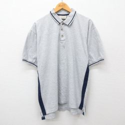 【50%OFF】XL★古着 半袖 ポロ シャツ メンズ 00年代 00s 大きいサイズ コットン グレー 霜降り 24jul17 中古 トップス